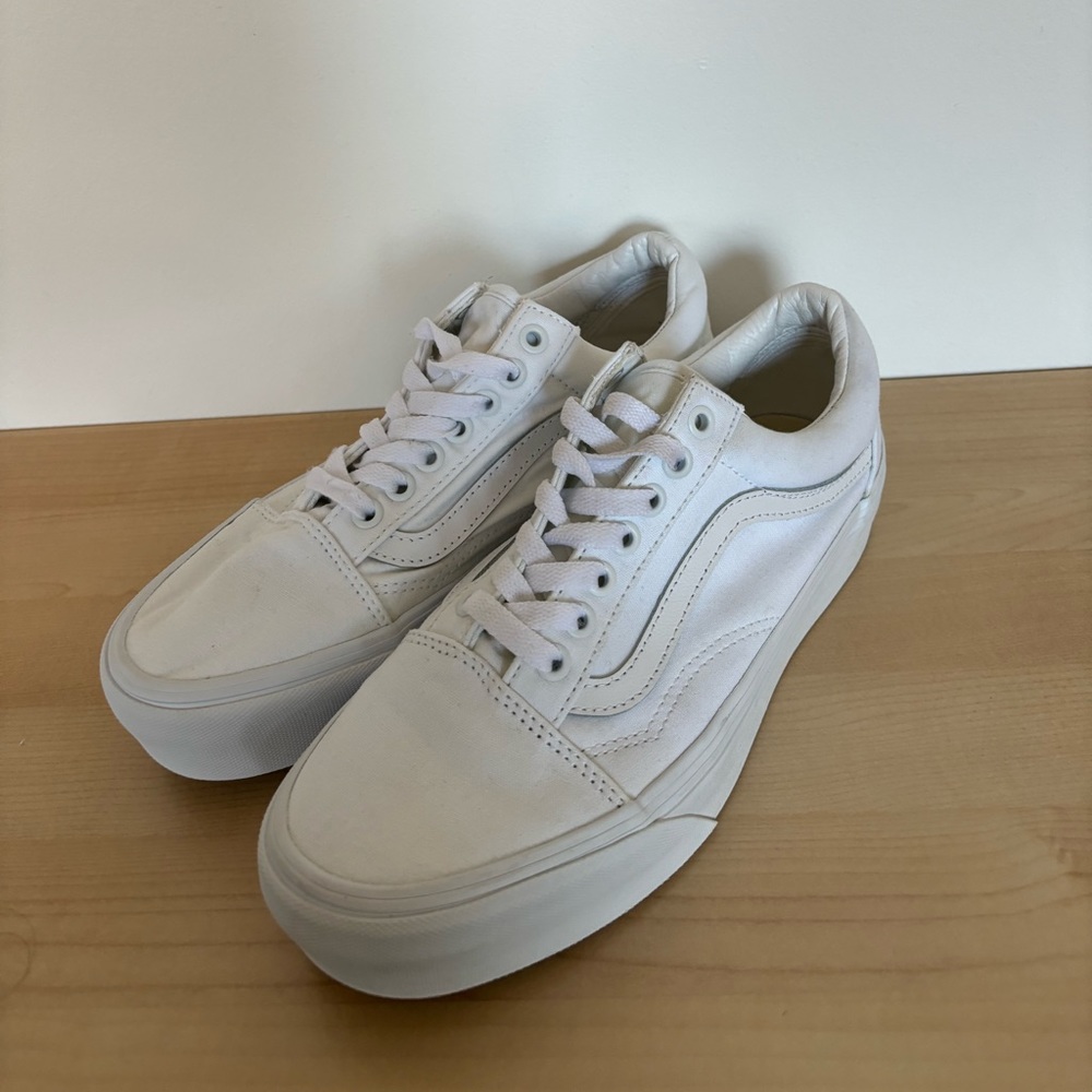 White platform vans